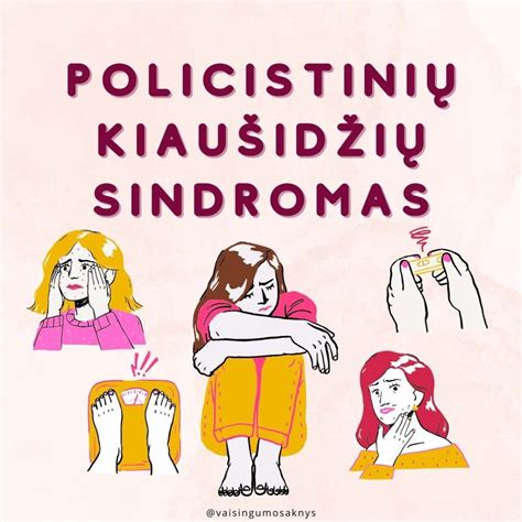Simbolinis vaizdas, iliustruojantis policistinių kiaušidžių sindromo simptomus