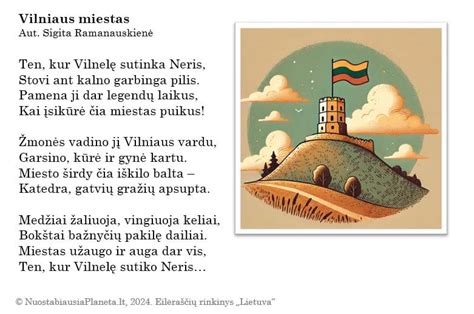 Lietuviškų eilėraščių vaikams pavyzdžiai