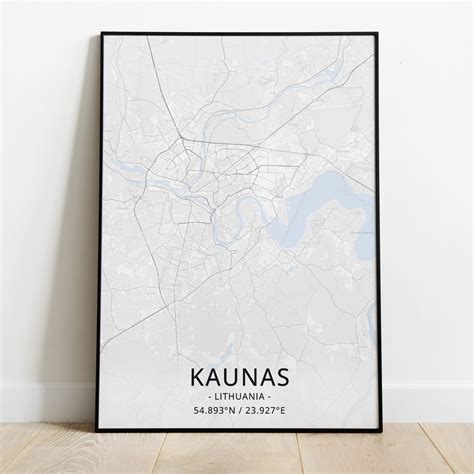 Kauno miesto žemėlapis su pažymėtomis ugdymo įstaigomis