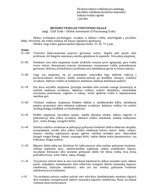 vaikų funkcionavimo vertinimas