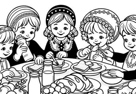 Šeima valgo kartu prie stalo, kūdikis stebi