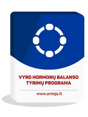 Vyriškų hormonų balanso schema