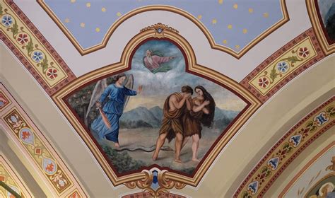 Iliustracija, vaizduojanti Adomo ir Ievos išvarymą iš rojaus