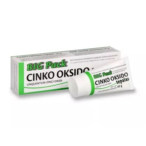 Cinko oksido tepalo poveikis odai