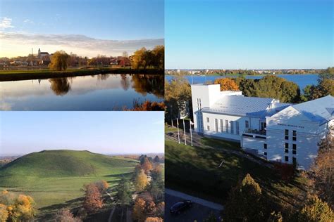 Telšių miesto panorama su švietimo įstaigomis