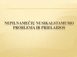 Schema apie nepilnamečių nusikalstamumo prevenciją