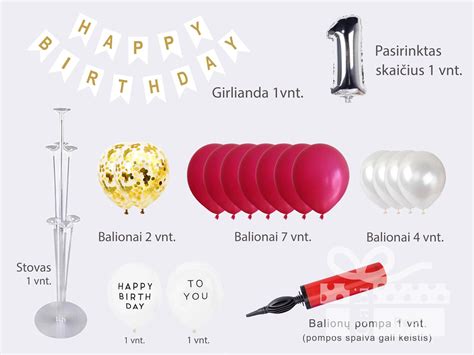 Balionų puošyba gimtadienio šventėje