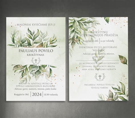 Krikštynų kvietimai ir laikraštukai