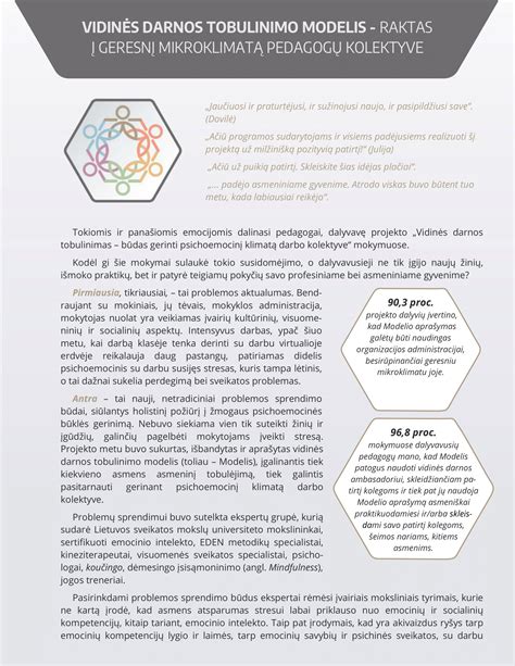pedagogų darbo modelis