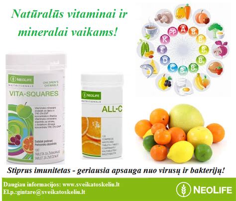 NeoLife vaikų vitaminų produktai