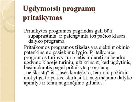 Pavyzdys ugdymo(si) konteksto