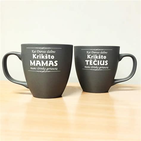Įvairūs krikštynų puodeliai