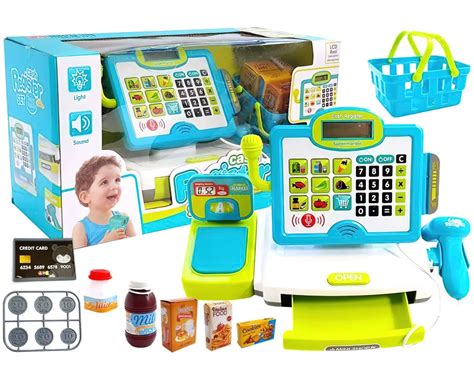 Žaislinis kasos aparatas su liečiamu ekranu