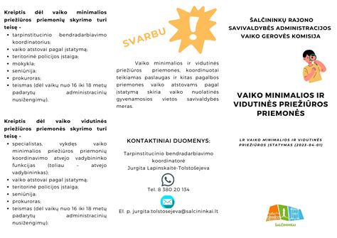 Vaiko vidutinės priežiūros priemonės ir socializacijos centrai