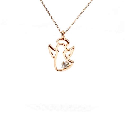 auksinė grandinėlė su angelo pakabuku