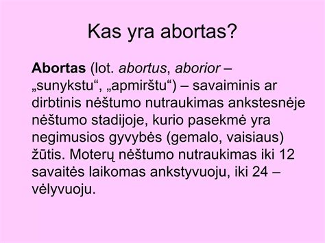 Schema, kaip vyksta savaiminis abortas
