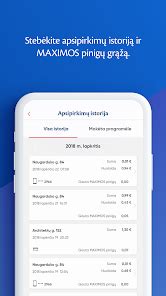 atsisiuntimo nuorodos į MAXIMOS programėlę
