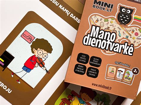 Vizualinės dienotvarkės kortelės su paveikslėliais