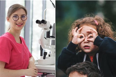 Vaikas daro akių mankštą