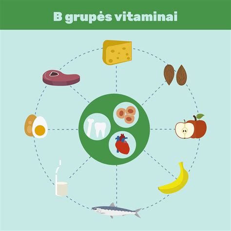 schemą, kaip B grupės vitaminai veikia organizme