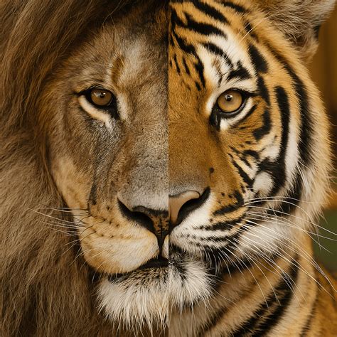 Moteris Tigras ir Liūtas: vizualinis simbolis