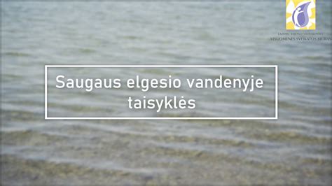 saugaus elgesio vandenyje schema