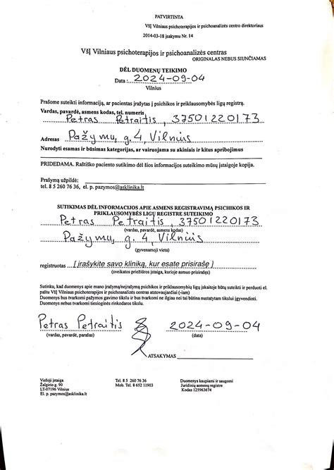 Vaiko sveikatos pažymos formos pavyzdys