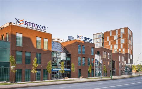 Žemėlapis su medicinos centrų „Northway“ padaliniais