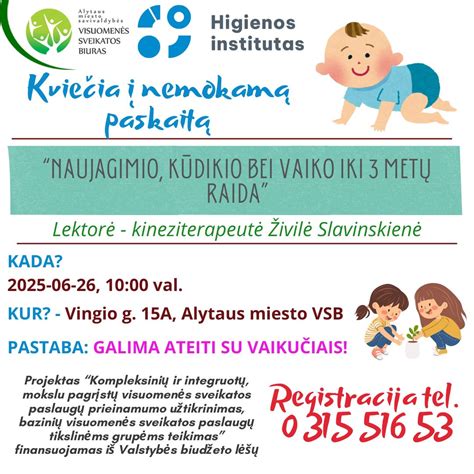 kūdikio raida nuo 0 iki 2 metų