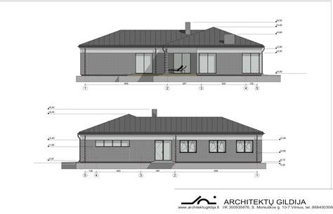 U formos pastato schematinis vaizdas