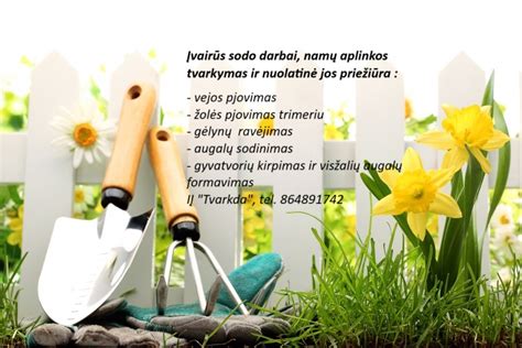Įvairūs sodo ir daržo darbai