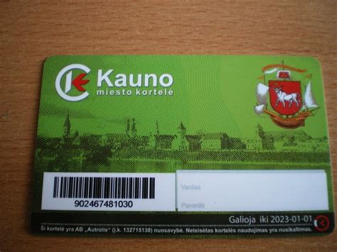 Kauno miesto el. bilieto kortelė