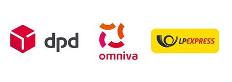 Logotipai pristatymo tarnybų: DPD, Omniva, Venipak