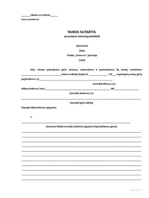 sutartis dėl išlaikymo