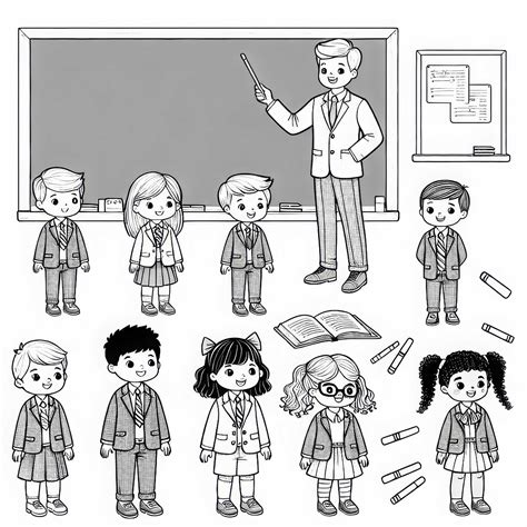 vaikai mokykloje