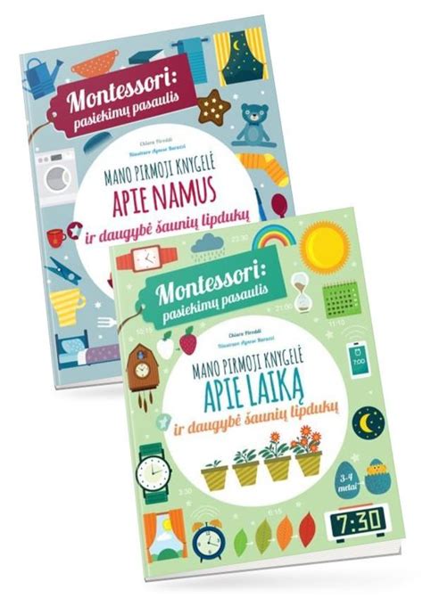 Montessori edukacinės knygos vaikams