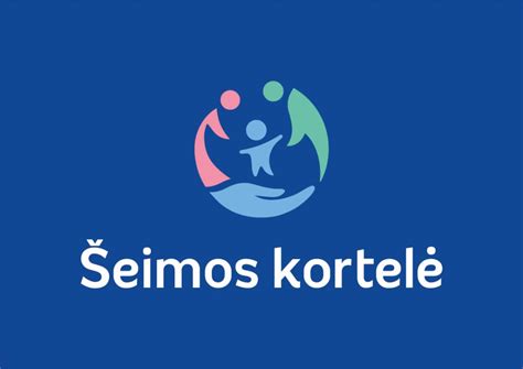 Šeimos kortelės logotipas ir informacinė lentelė
