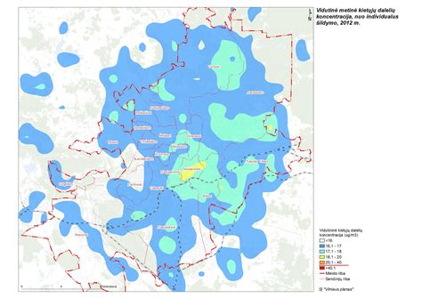 Oro taršos žemėlapis Vilniuje