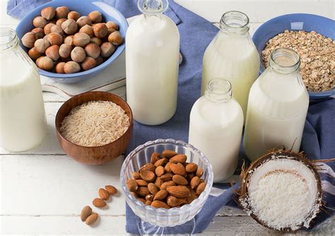 Įvairių rūšių augalinis pienas