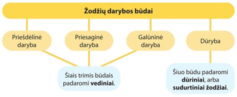 schematinis žodžių darybos medis