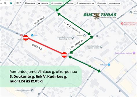 Žemėlapis su autobusų maršrutais link Stakių Vaikų Darželio