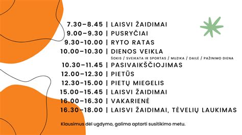 Lauko darželio vaikų dienos ritmas