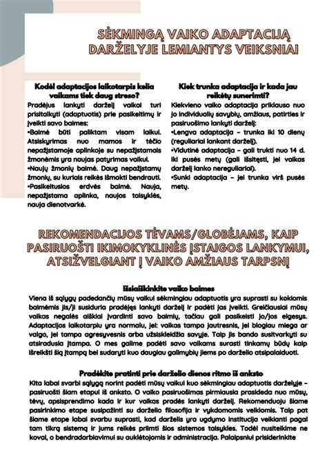 Schema vaiko adaptacijos į naują mokyklą etapai