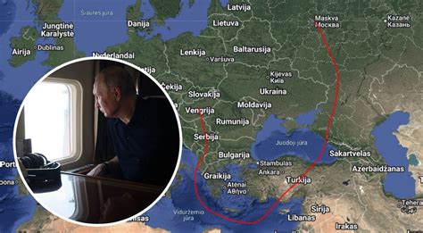 Žemėlapis su maršrutu į Kretingą