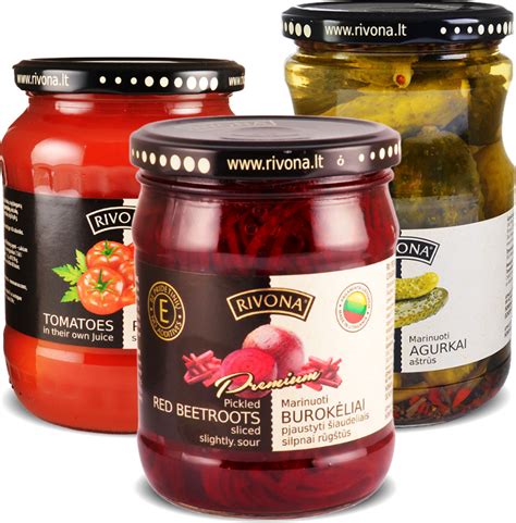 Įvairūs konservuoti daržovių produktai