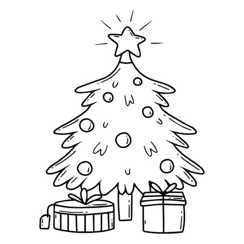 Kalėdinė eglutė su dovanomis