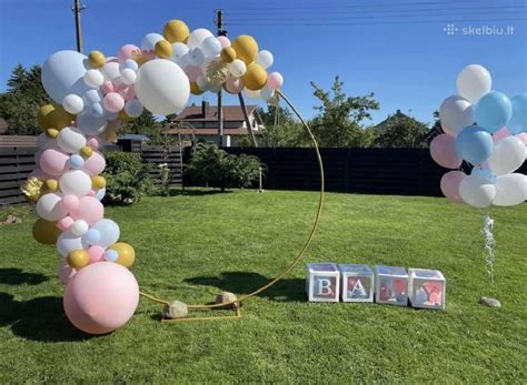 Balionų dekoracijos krikštynoms