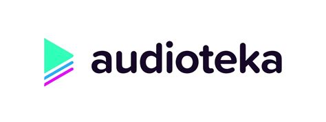 Audioteka logotipas su knygų pasirinkimu