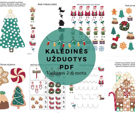 Įvairios kalėdinės užduotys vaikams