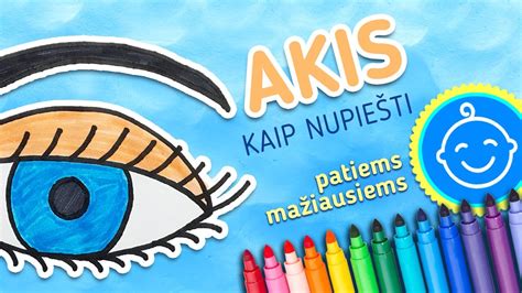 Vaiko akys, besigrožinčios spalvinga iliustracija
